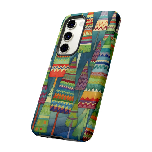 Knitted Christmas Trees - Impact Resistant Phone Case